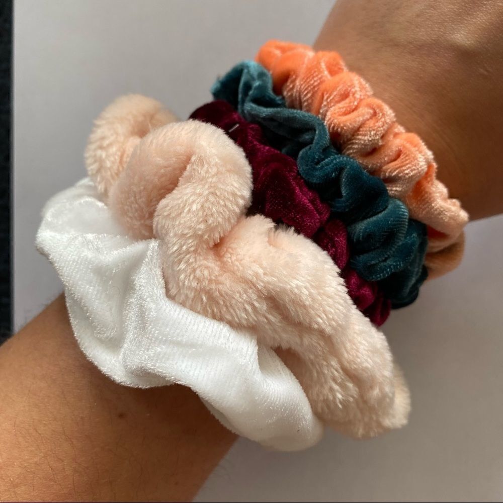 Set of 5 Velvet Scrunchies